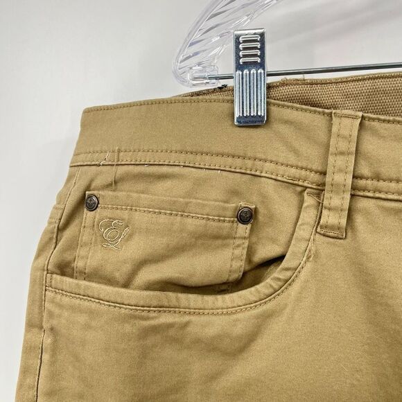 English Laundry Slim Chino Pants Beige 5 Pocket Flat Front Stretch Mens 40 - Picture 5 of 10